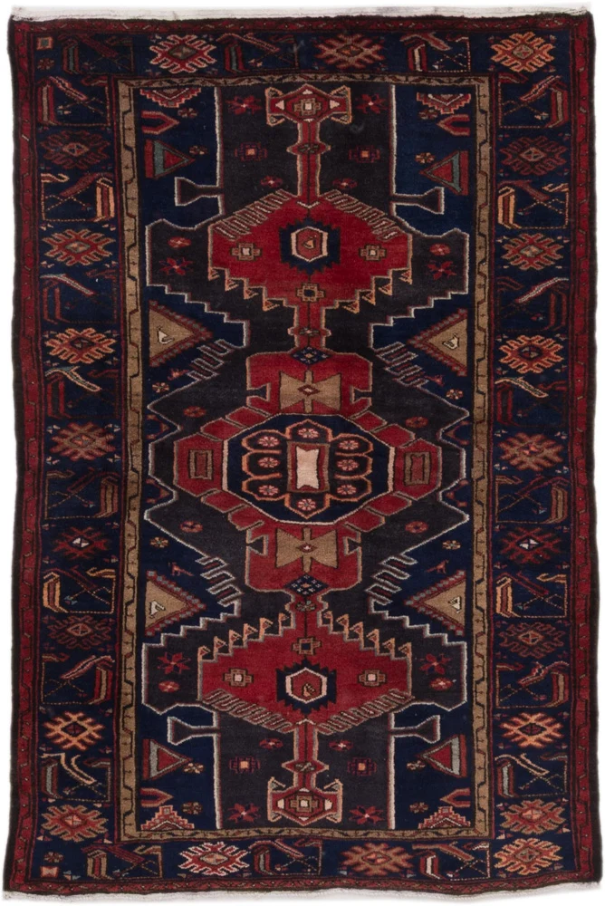 Perserteppich - Nomadic - 140 x 205 cm - dunkelrot