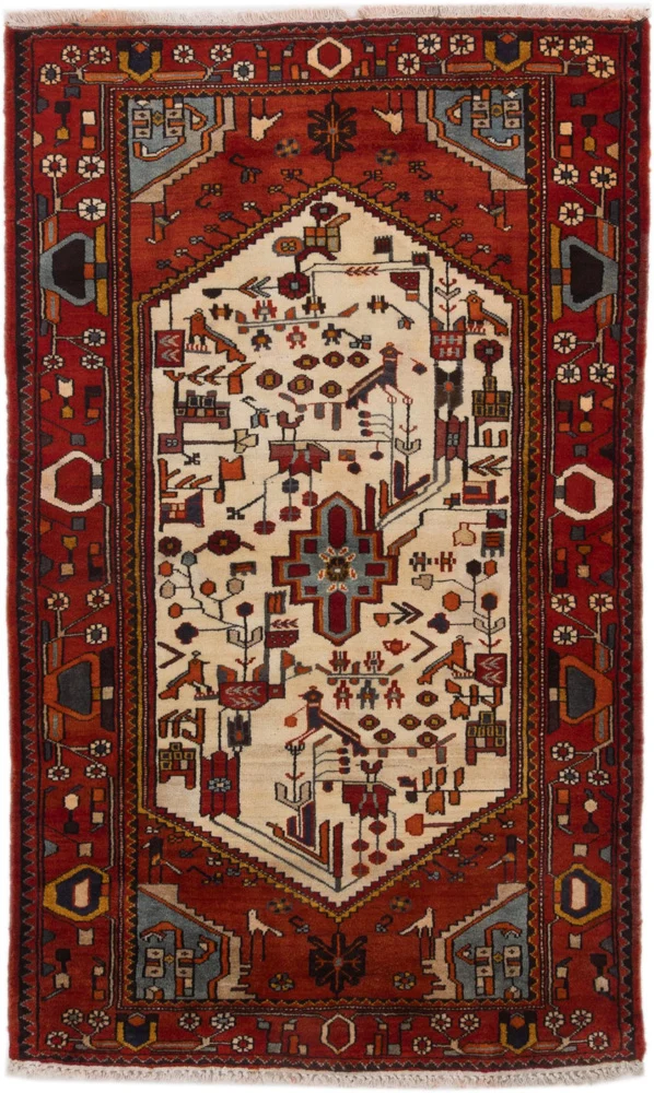 Perserteppich - Nomadic - 122 x 200 cm - beige