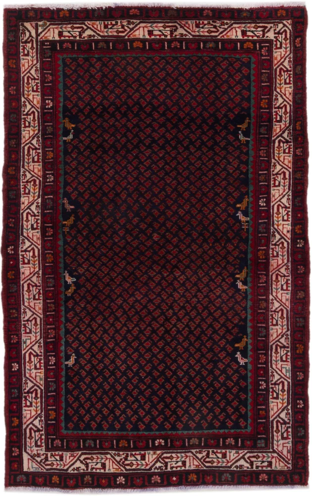 Perserteppich - Nomadic - 138 x 215 cm - dunkelrot