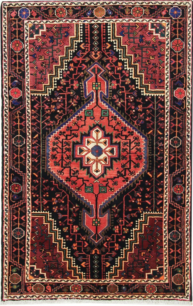 Perserteppich - Nomadic - 128 x 200 cm - dunkelrot