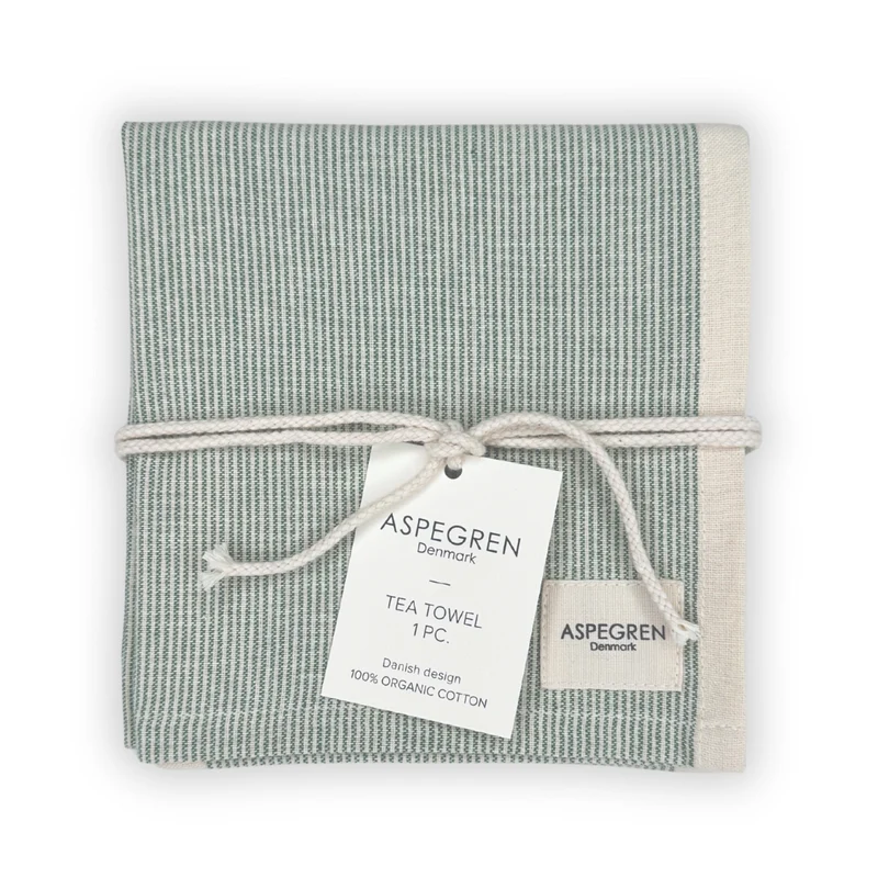 Aspegren Geschirrtuch Pinstripes – Spinach