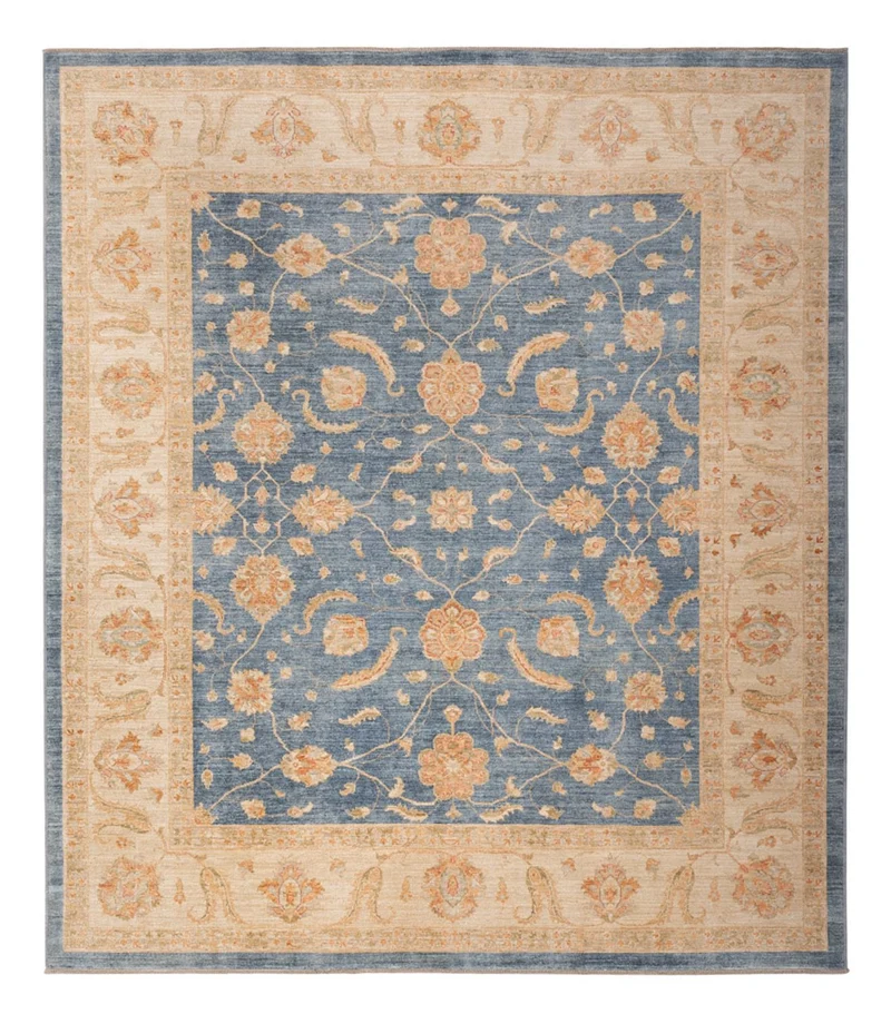 Ziegler Teppich - 257 x 296 cm - blau
