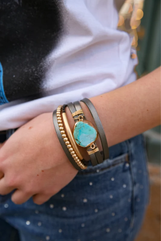 Playa Leather Wrap Bracelet