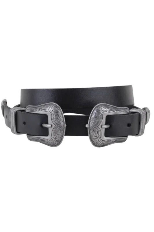 Western Double Buckle Belt