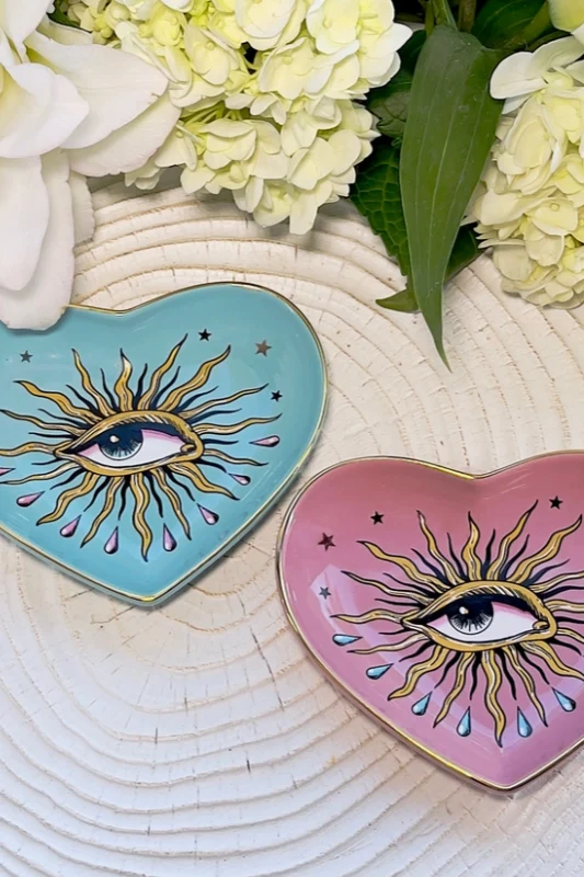 Pop Art Eye Ceramic Heart Dish