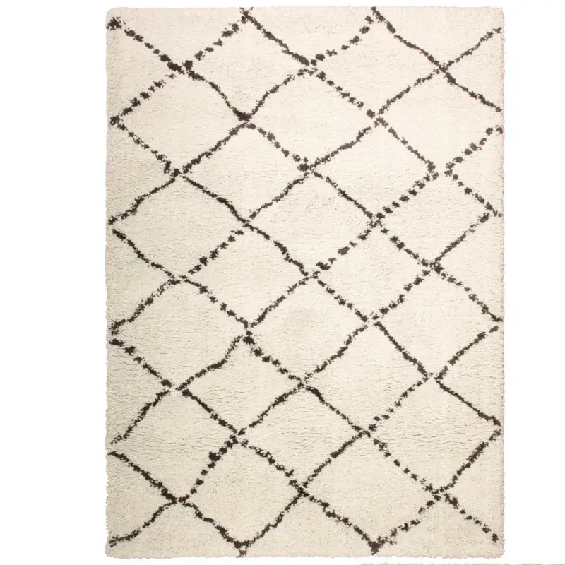 Teppich mit Rautenmuster Beige Casablanca
