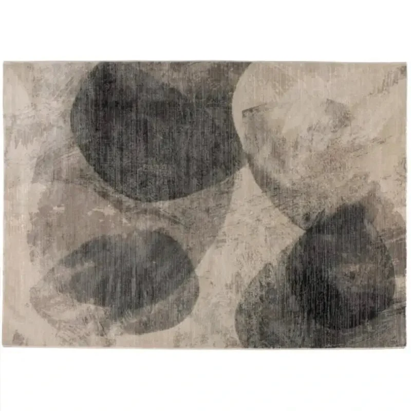 Gemusterter Jacquard Teppich Aloyse | Steel
