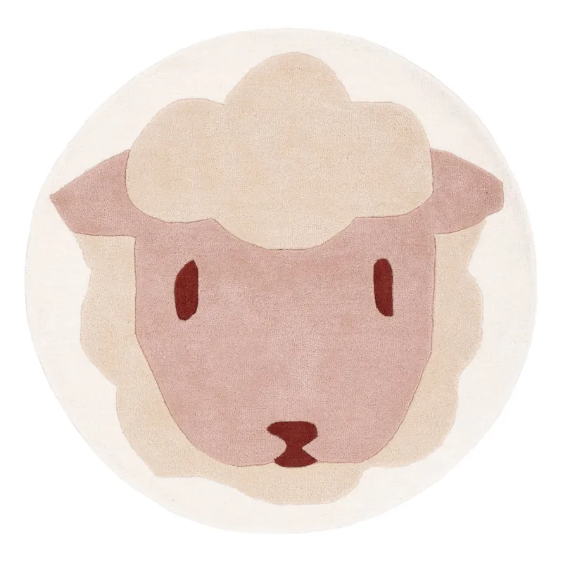 Kinderteppich Schaf rund