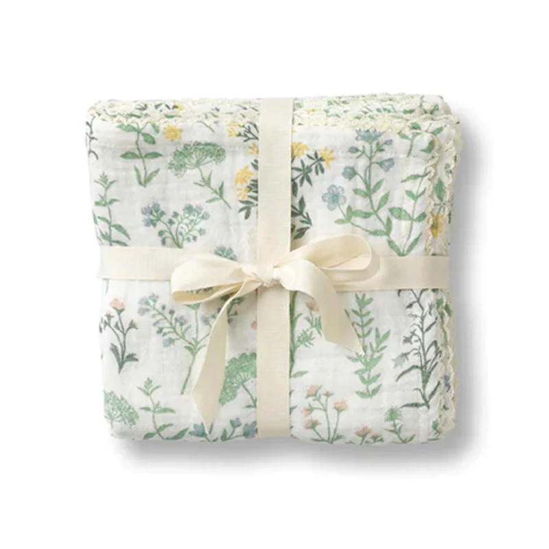 3er Pack Musselintuch Summer Flowers