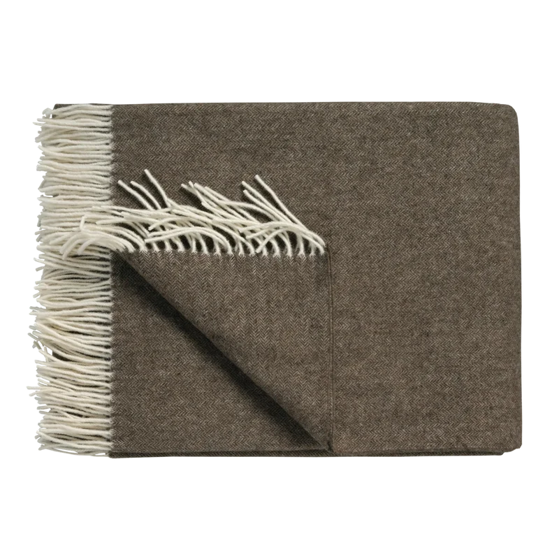 Plaid Merinowolle & Kaschmir mit Fransen Serina Home