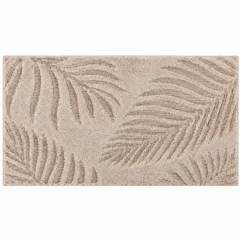 Badvorleger Hochflor weich FERYA – Palmenmuster