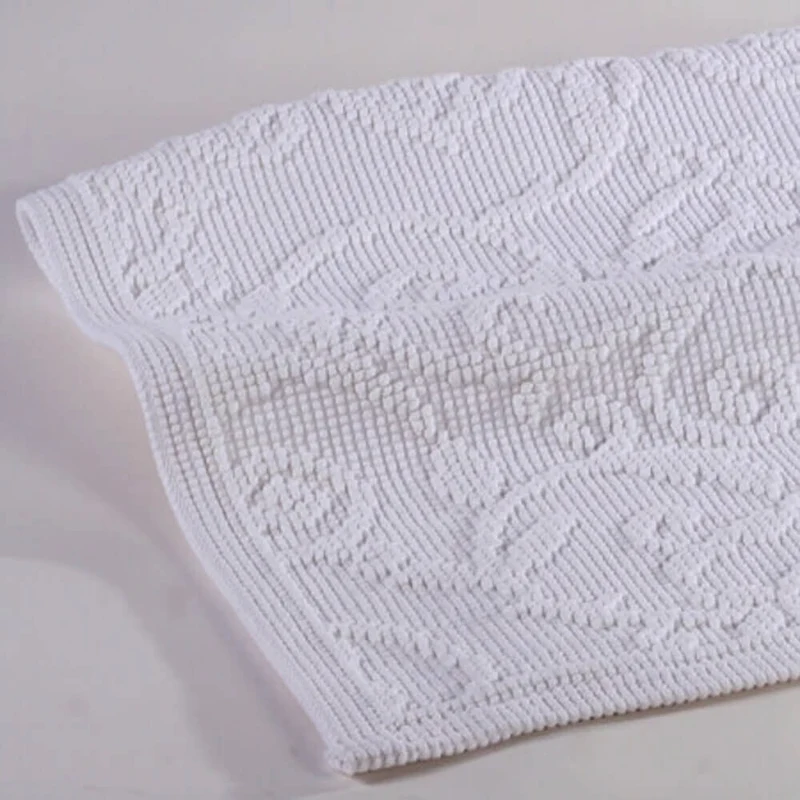 Weißer Badvorleger Paisley