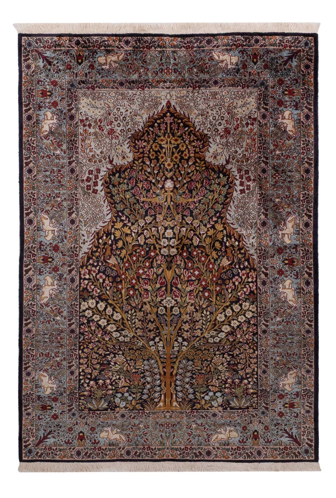 Kaschmir Seide Teppich 122x185cm - Orientteppich