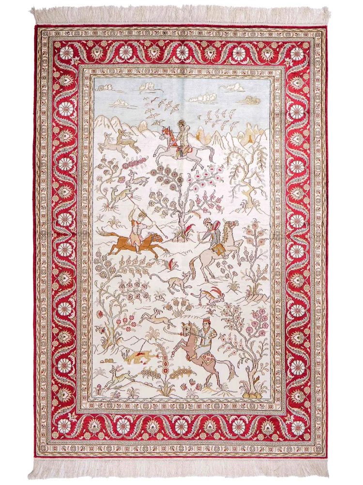 China Seide Teppich 126x185cm - Orientteppich