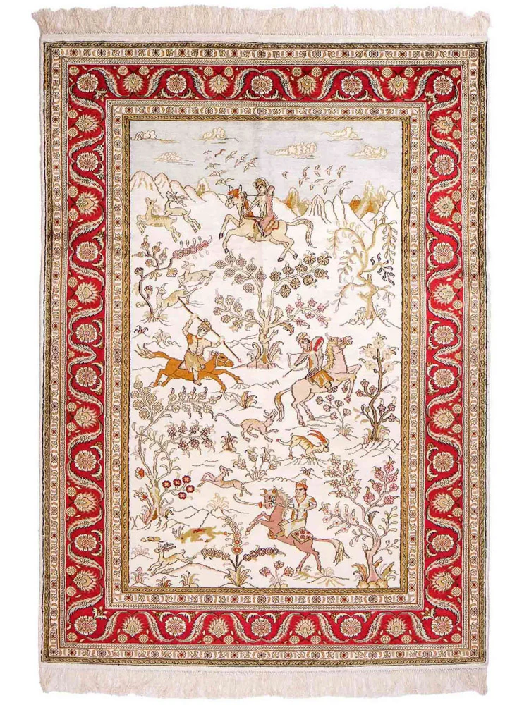 China Seide Teppich 125x184cm - Orientteppich