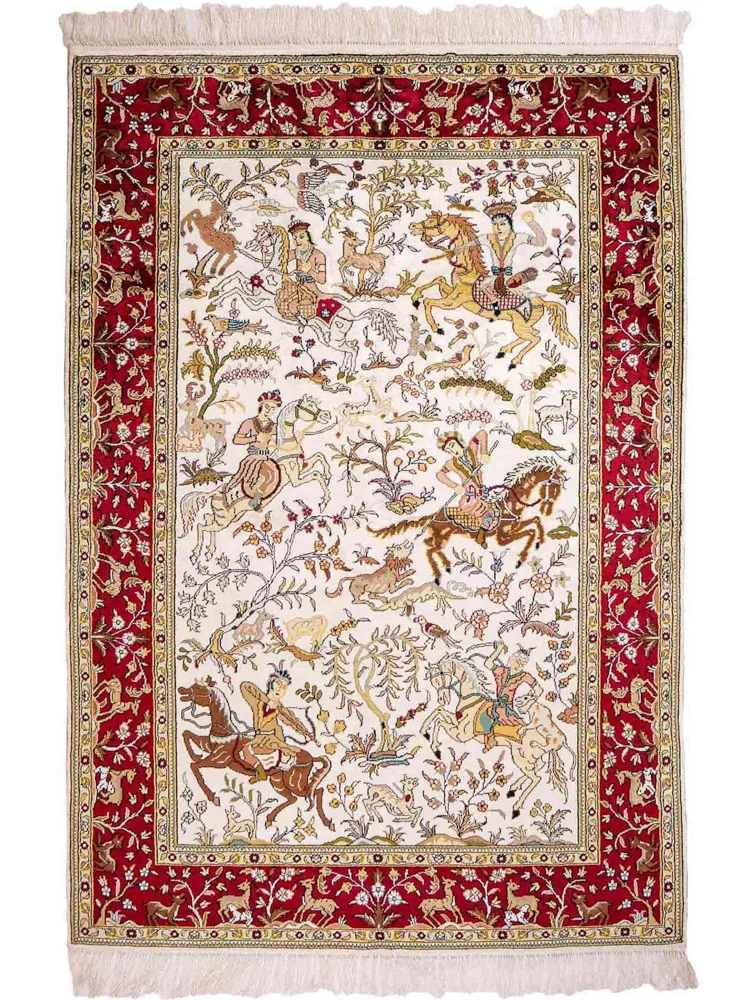 China Seide Teppich 123x180cm - Orientteppich