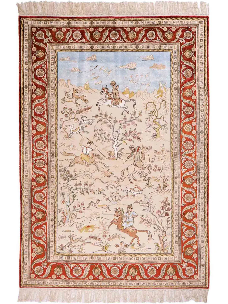 China Seide Teppich 123x178cm - Orientteppich