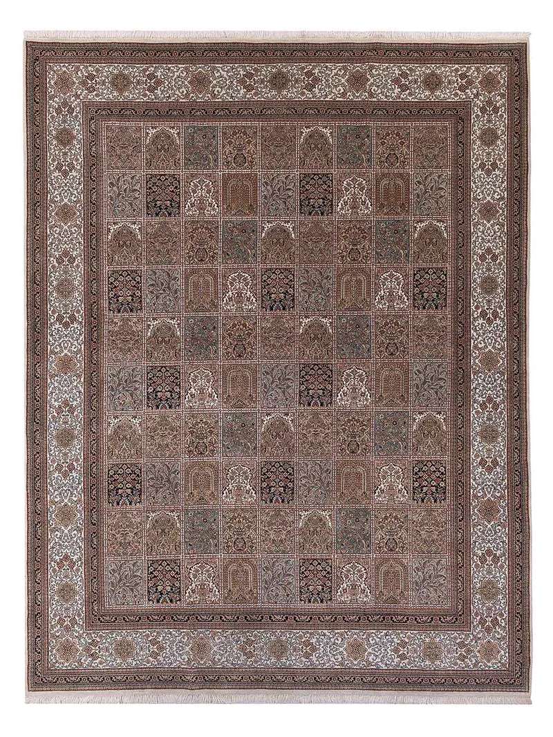 Orientteppich - Ghom - Indus - 306 x 396 cm - dunkelbeige