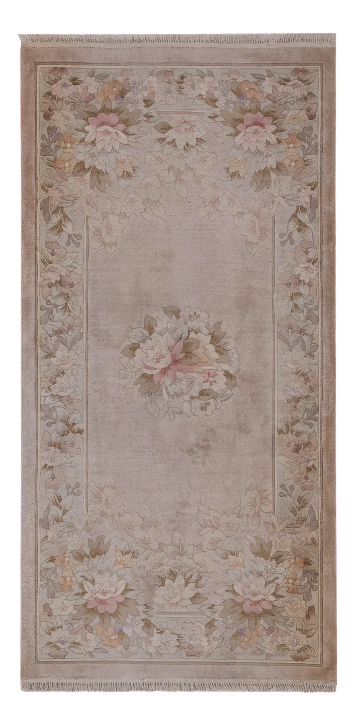 Seidenteppich - China Seide - 70 x 140 cm - hellbeige