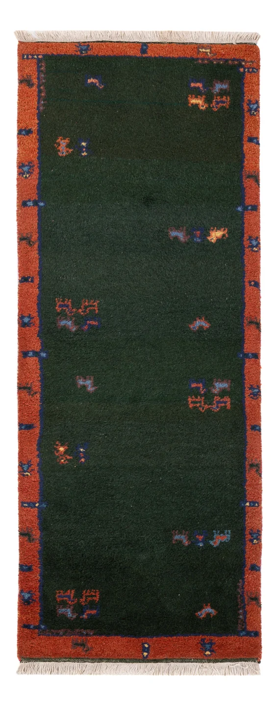 Gabbeh Teppich Indus 75x200cm - Wollteppich