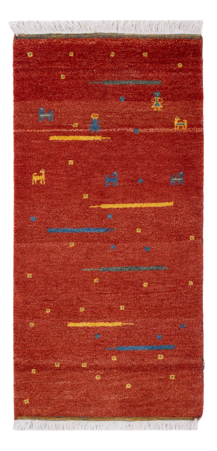 Gabbeh Teppich - Indus - 70 x 140 cm - rost