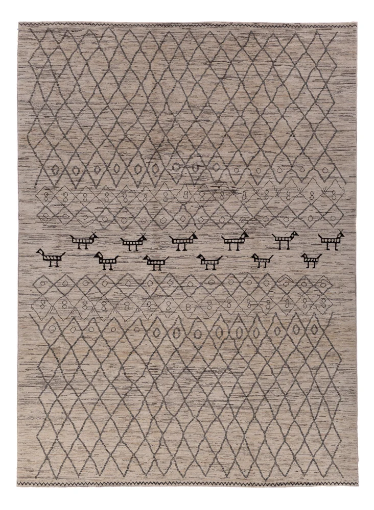 Berber Teppich 250x347cm - Wollteppich