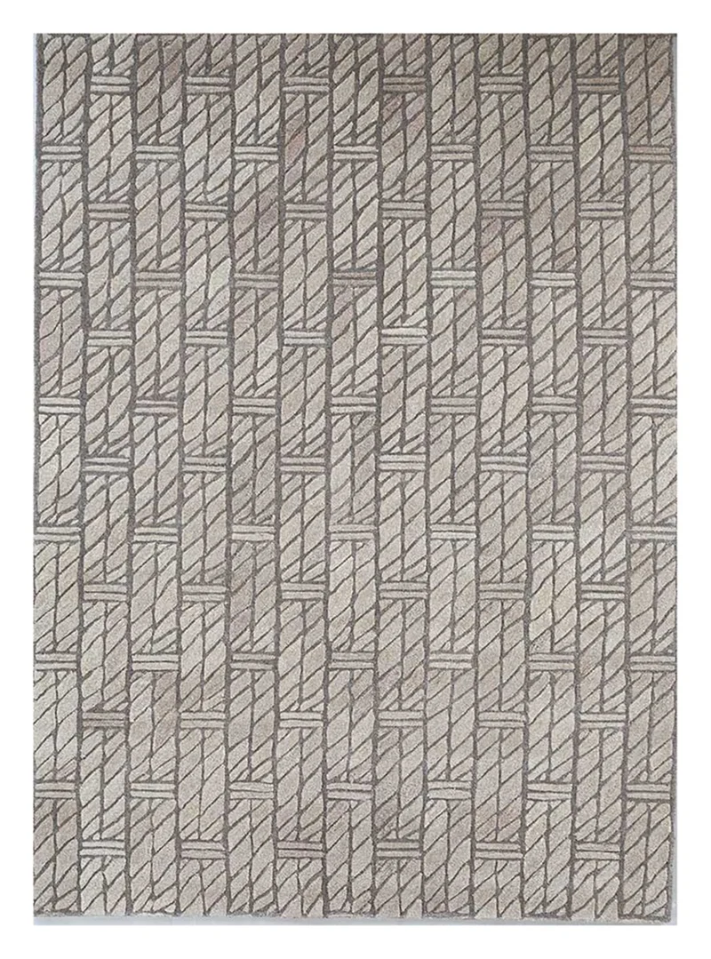 Wollteppich - 150 x 240 cm - dunkelbeige
