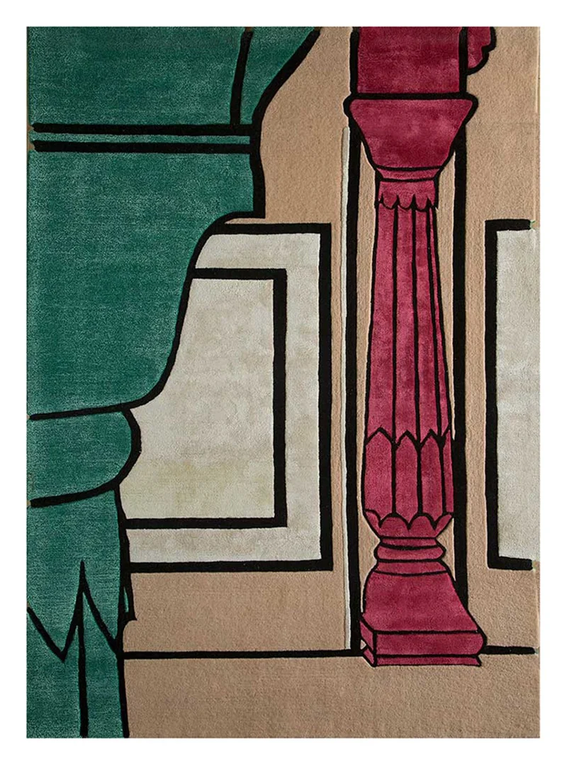 Wollteppich sonderform - 180 x 270 cm - orange