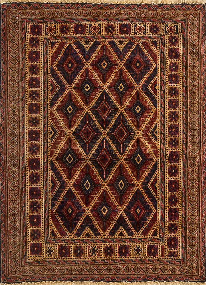Wollteppich quadratisch - 120 x 120 cm - gold