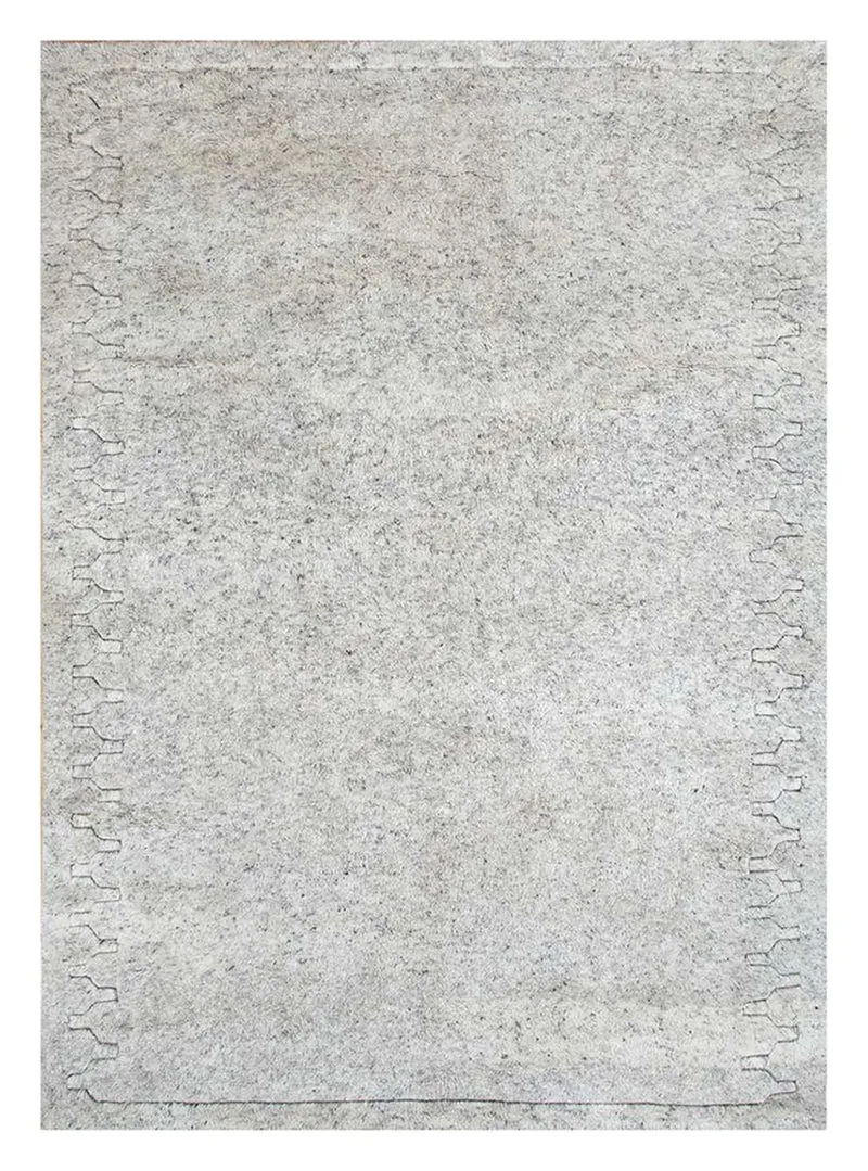Wollteppich - 240 x 300 cm - hellgrau