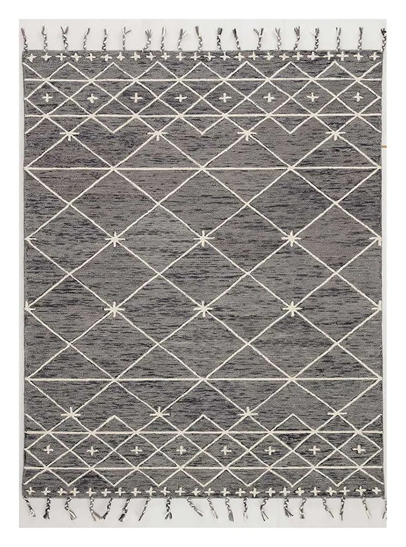 Wollteppich - 150 x 240 cm - dunkelgrau