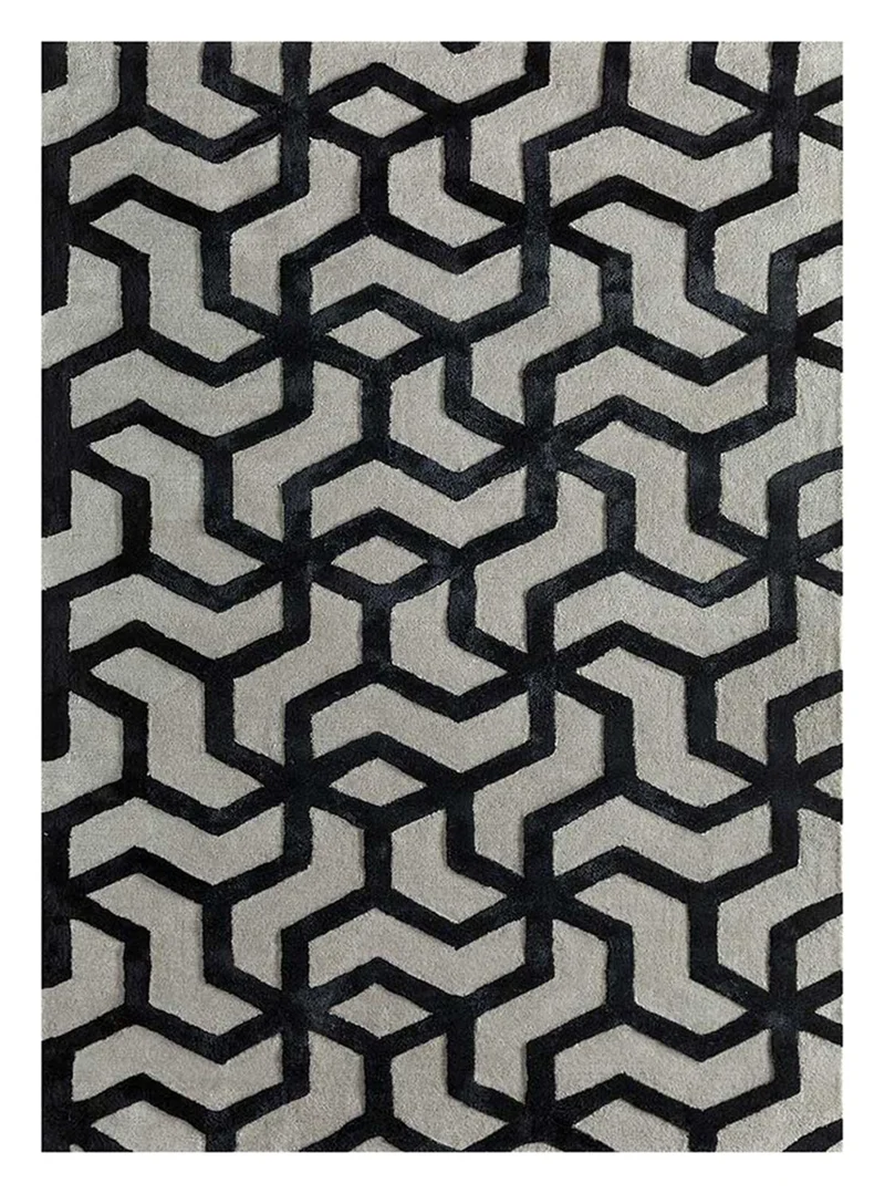 Wollteppich - 150 x 240 cm - grau