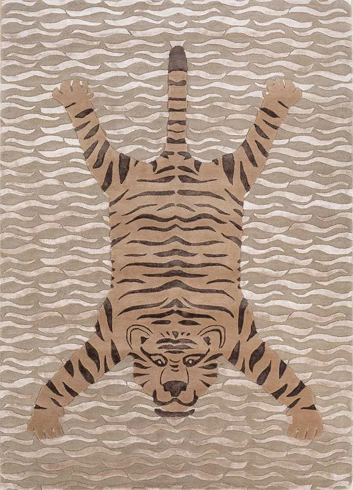 Wollteppich - 180 x 270 cm - beige