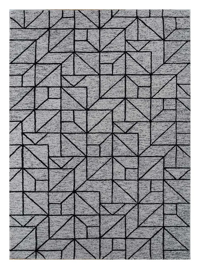 Wollteppich - 240 x 330 cm - grau