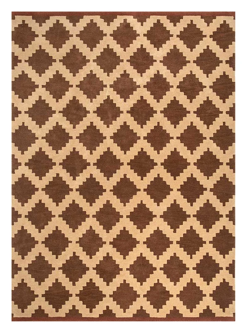 Wollteppich - 210 x 270 cm - braun