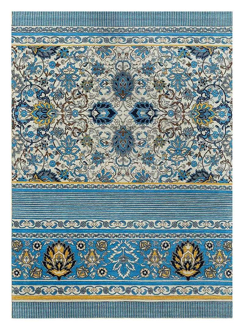 Wollteppich - 240 x 300 cm - blau