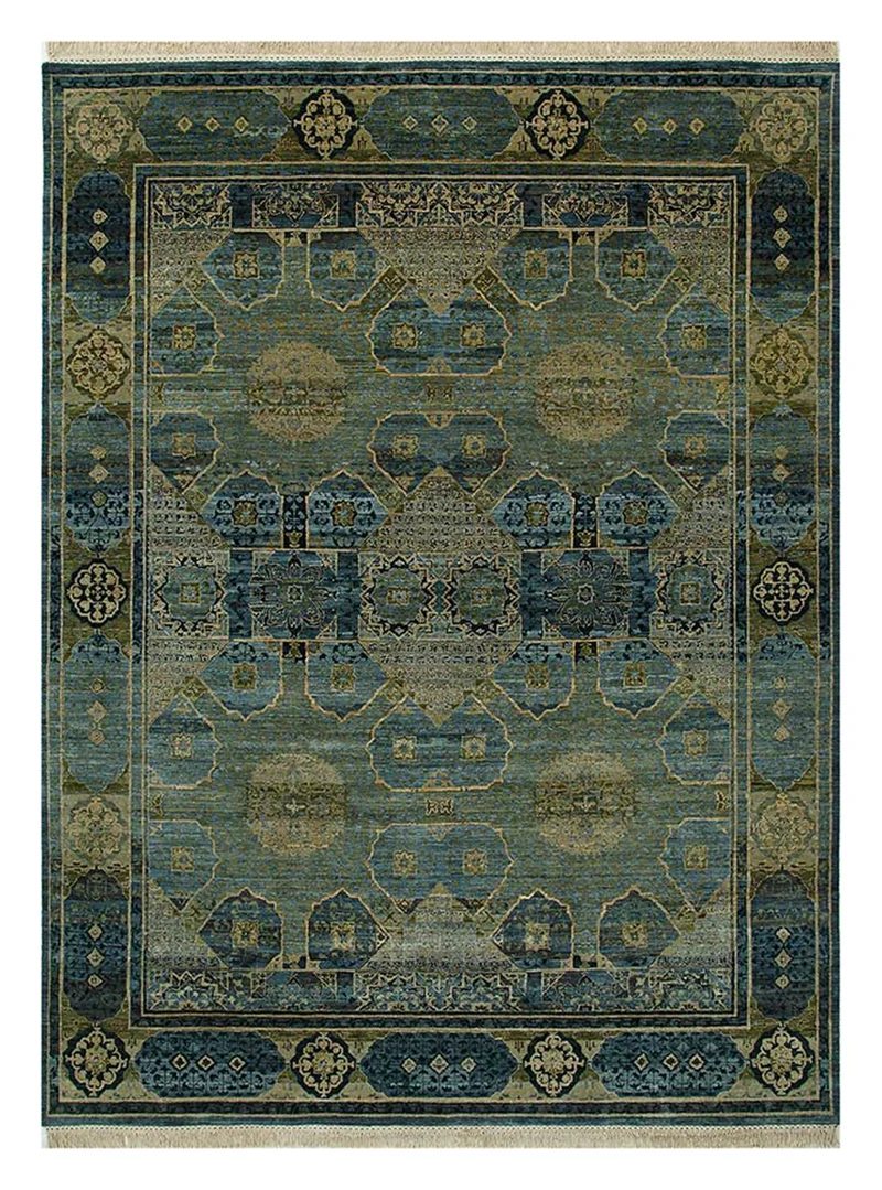 Wollteppich - 240 x 300 cm - seegrün