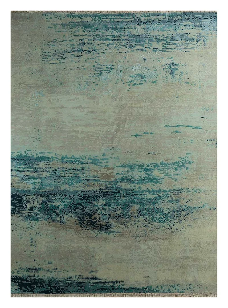 Wollteppich - 240 x 300 cm - blau