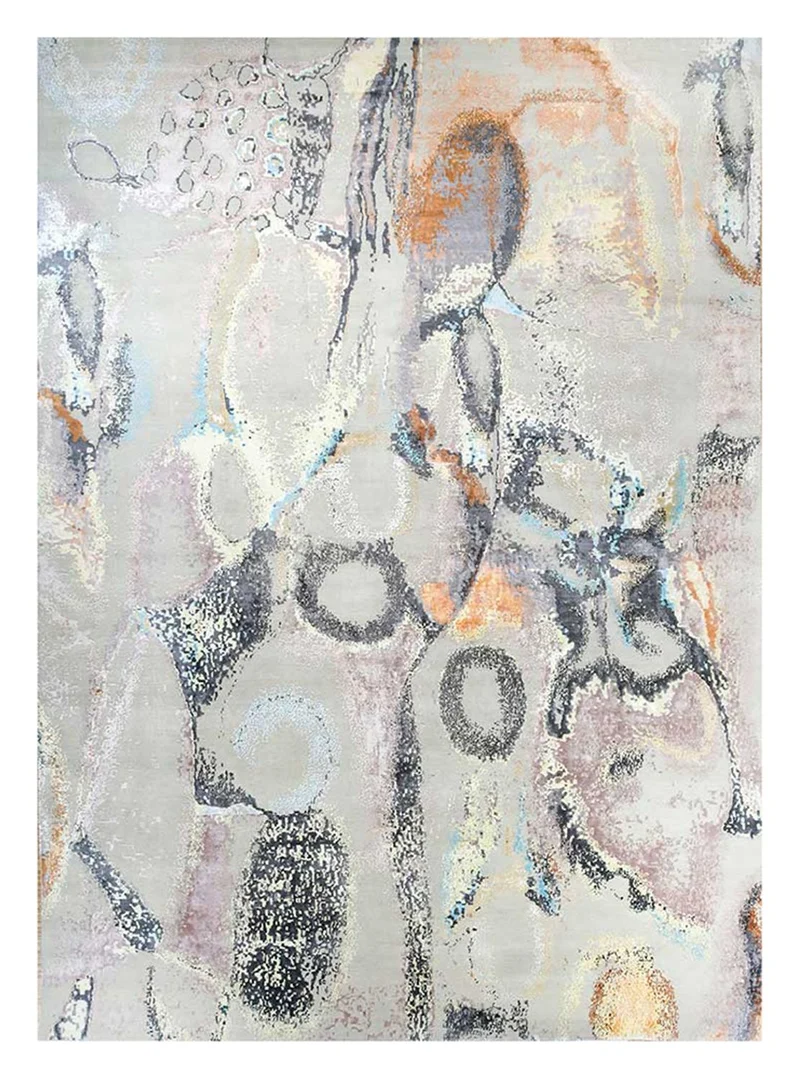 Designer Teppich - 360 x 450 cm - silber