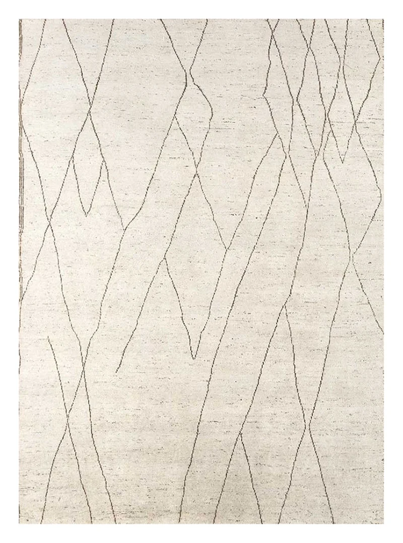 Wollteppich - 240 x 300 cm - naturweiß