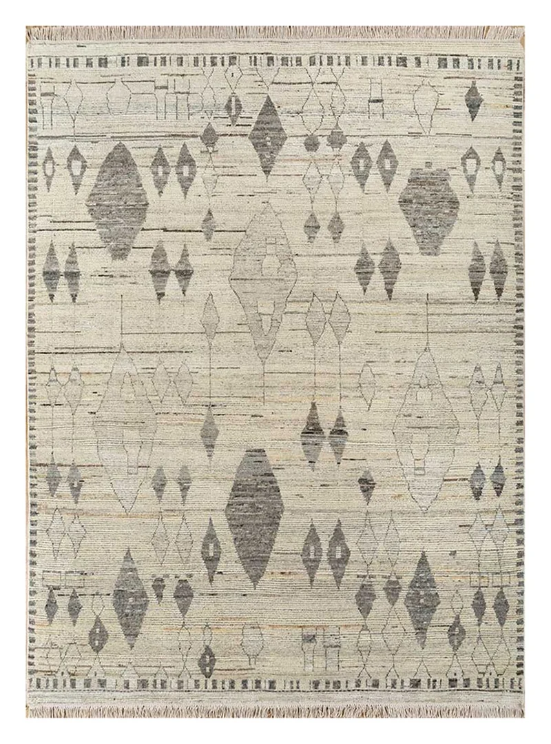 Wollteppich - 240 x 300 cm - hellbeige