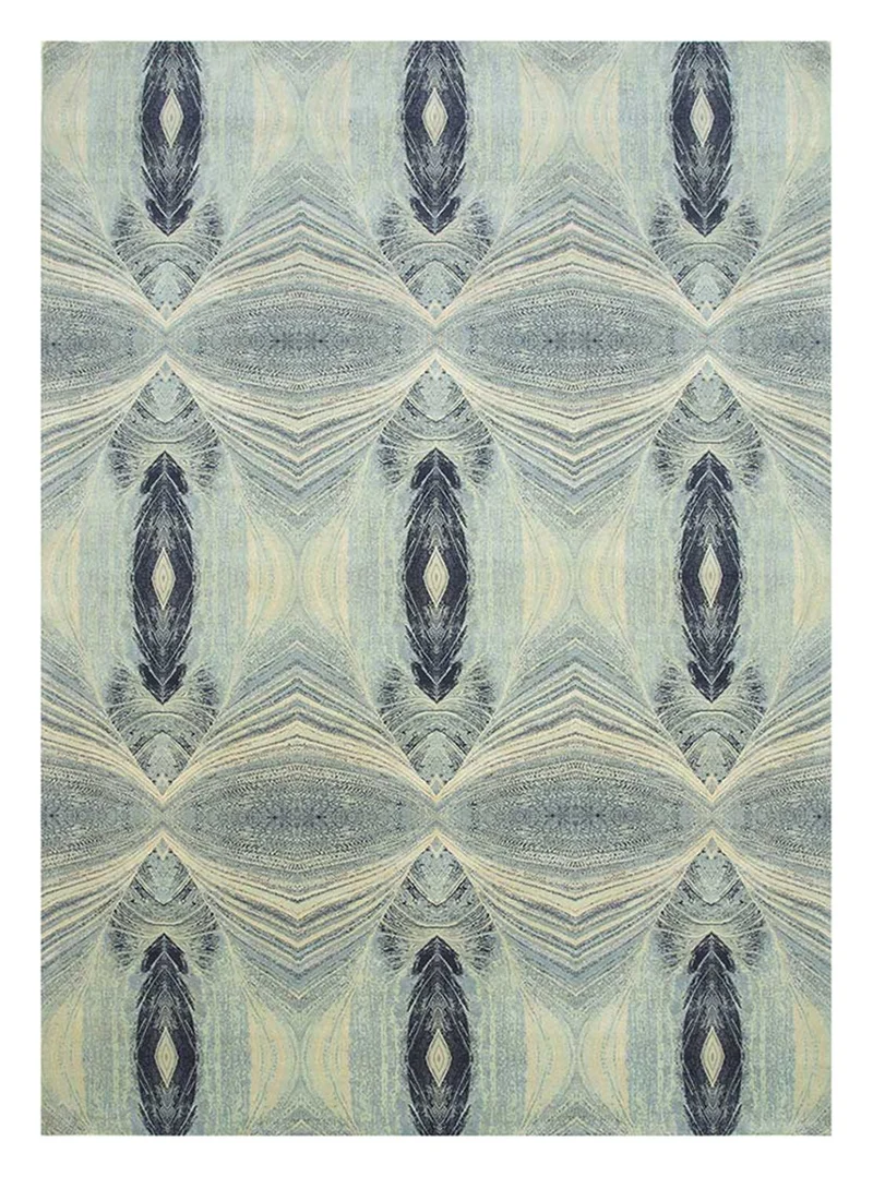 Wollteppich - 240 x 300 cm - hellblau