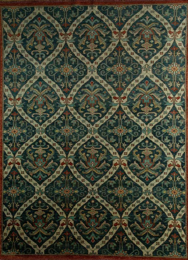 Wollteppich - 200 x 300 cm - dunkelgrün