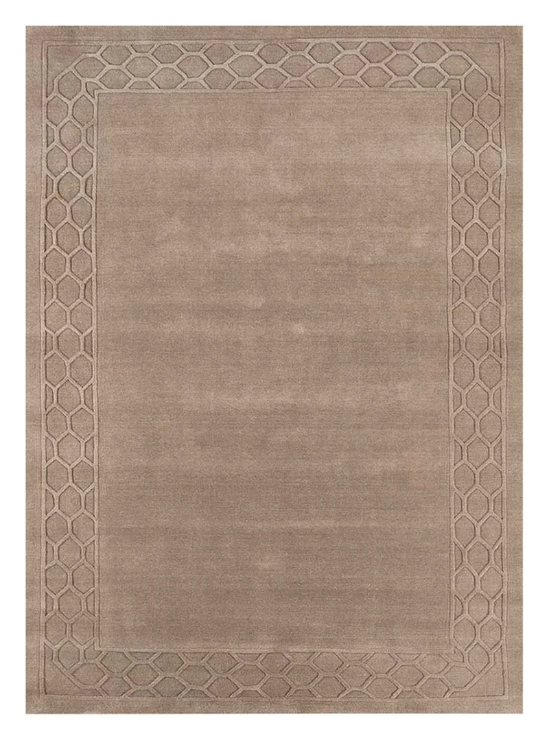 Wollteppich - 180 x 270 cm - dunkelbeige