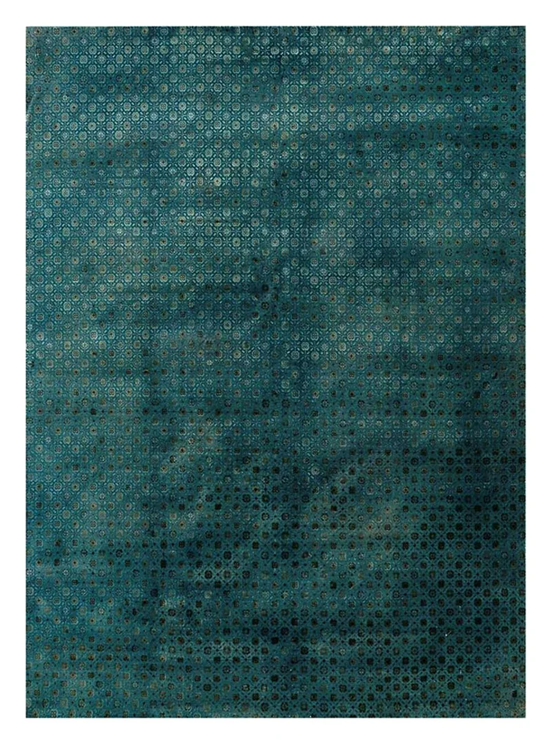 Wollteppich - 240 x 300 cm - petrolblau
