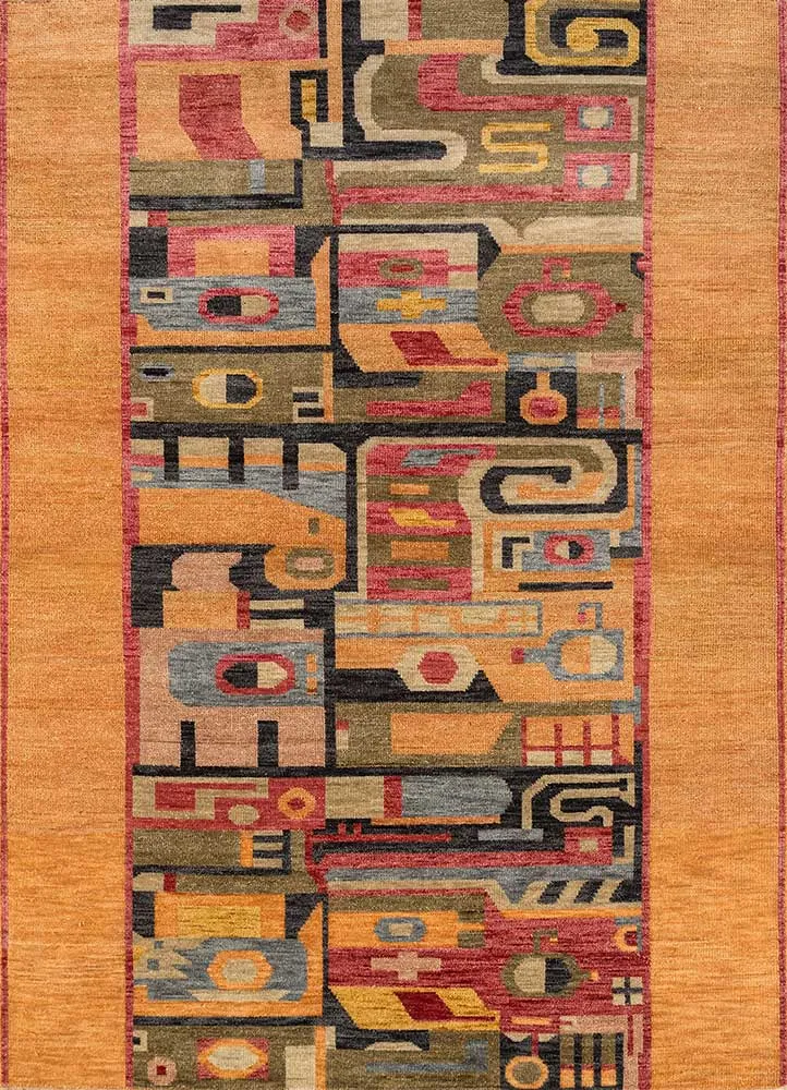 Wollteppich - 180 x 270 cm - orange