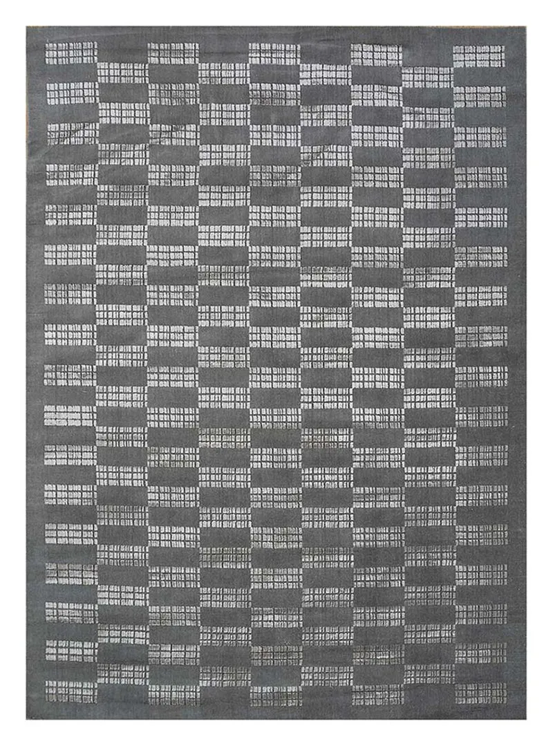Wollteppich - 180 x 270 cm - schwarz-weiß