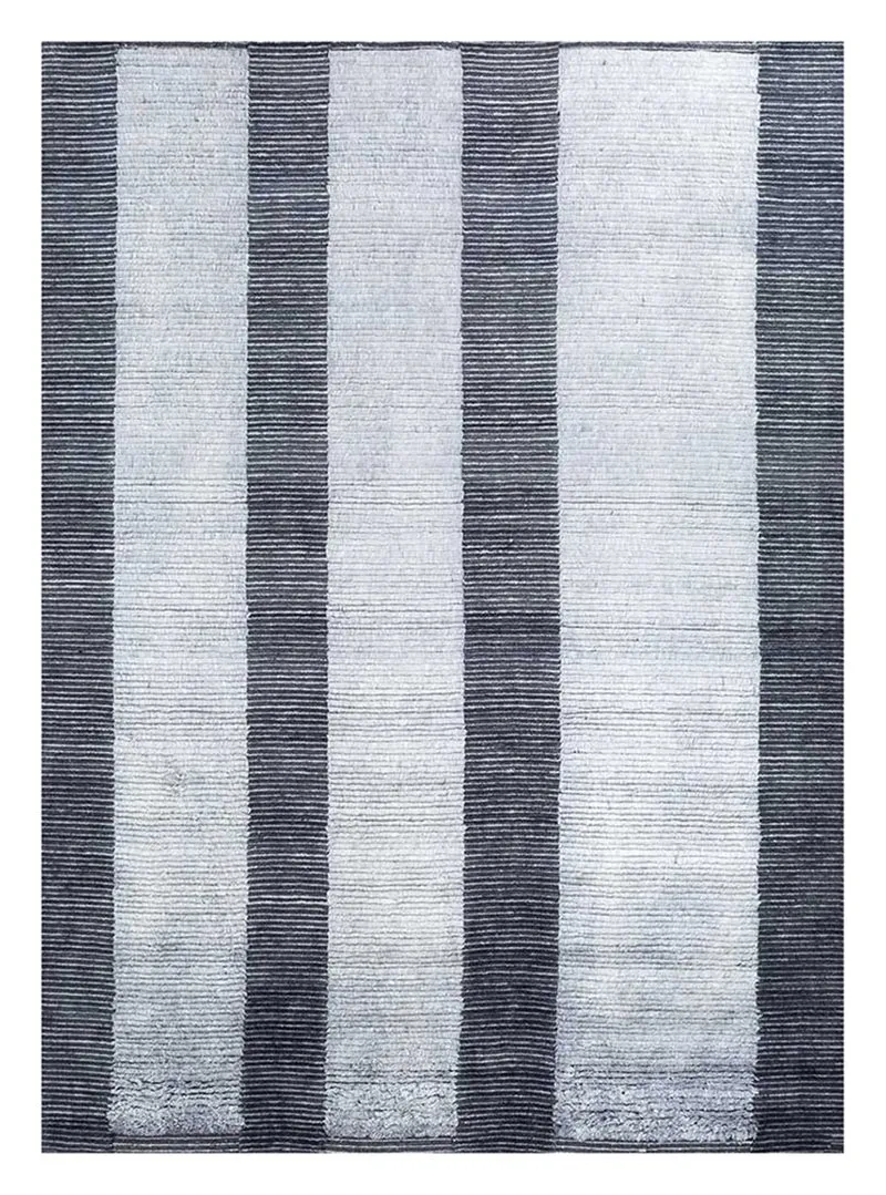 Wollteppich - 240 x 300 cm - silber