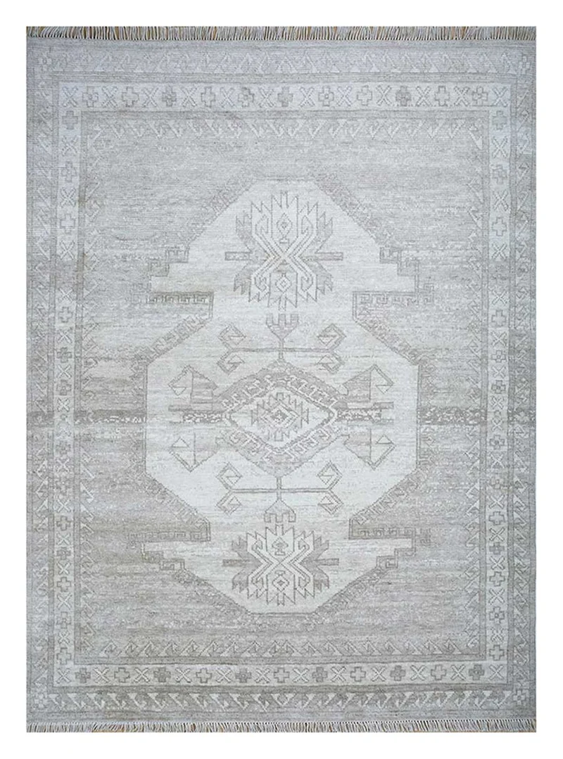 Wollteppich - 240 x 300 cm - hellgrau