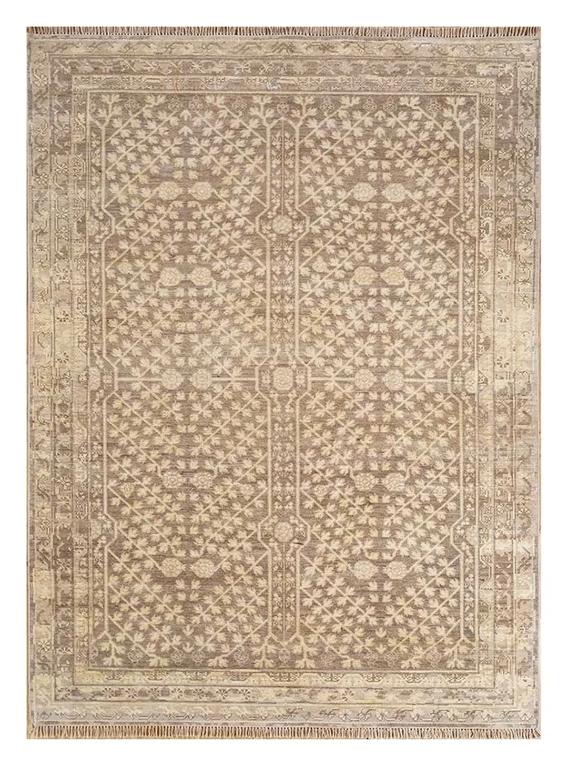 Wollteppich - 240 x 300 cm - dunkelbeige